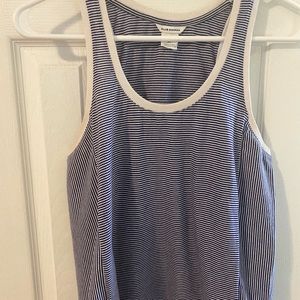 Club Monaco Small Blue and White Stripe tank